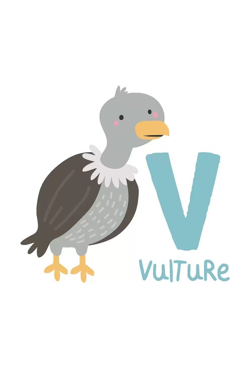 Animal Alphabet - V by Pixy Paper wall art