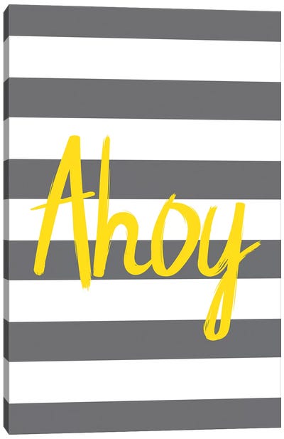 Yellow Ahoy Nordic Design Canvas Art Print - Pixy Paper