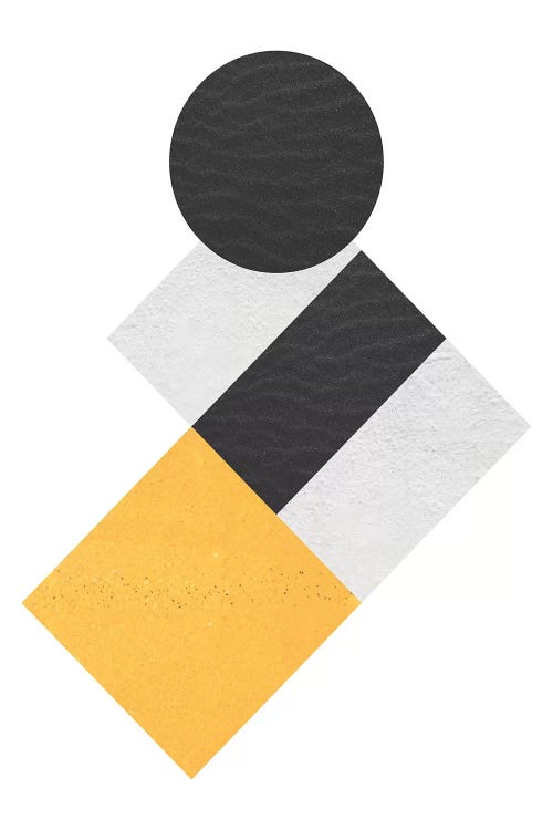 Yellow And Black Squares And Circle