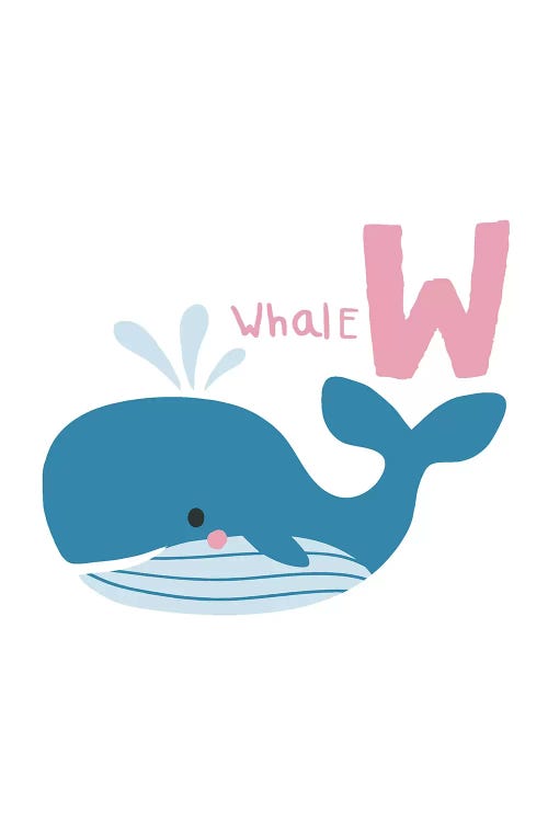 Animal Alphabet - W by Pixy Paper wall art