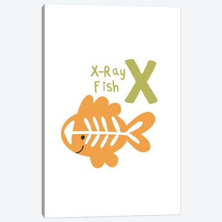 Animal Alphabet - X Canvas Print #PXY54} by Pixy Paper Canvas Wall Art