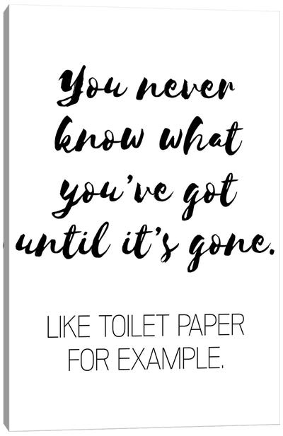 You Never Know What You've Got Canvas Art Print - Pixy Paper