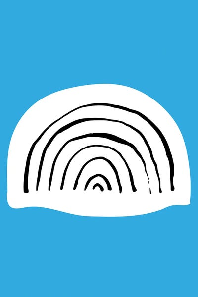 Black & White & Blue: Blue Rainbow by Pixy Paper