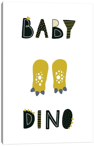 Baby Dino Canvas Art Print - Kids Dinosaur Art