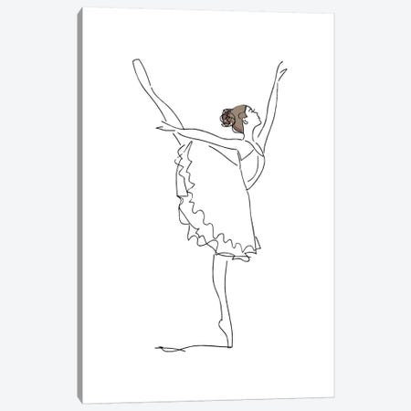 Ballet Line Art Canvas Print #PXY58} by Pixy Paper Canvas Art Print
