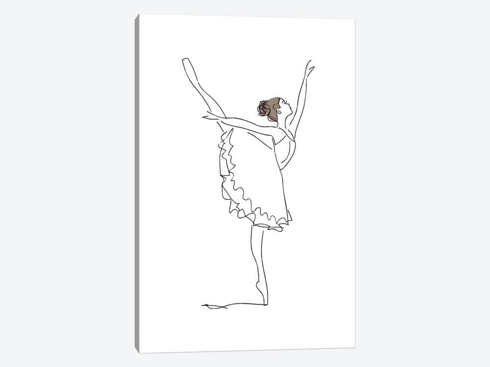 Ballet Line Art by Pixy Paper 1-piece Canvas Print