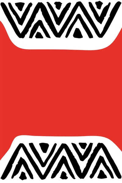 Global Patterns: Red Maze Neon Funk by Pixy Paper