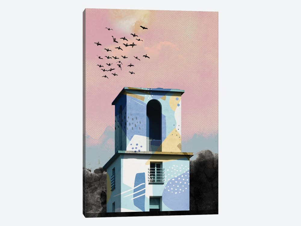 Pop Art Concrete Tower by Pixy Paper 1-piece Canvas Art Print