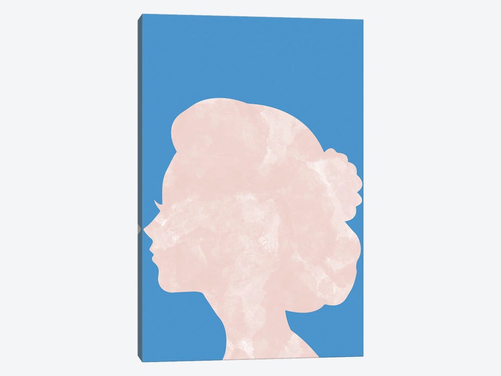 Marble Head Blue by Pixy Paper 1-piece Canvas Print