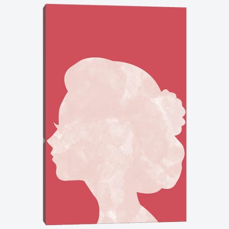 Marble Head Red Canvas Print #PXY596} by Pixy Paper Art Print