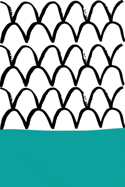 Animal Patterns: Teal Fish Scales Neon Funk by Pixy Paper