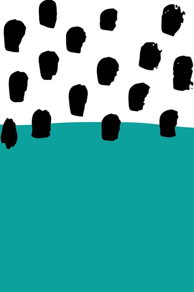 Polka Dot: Teal Polka Neon Funk by Pixy Paper