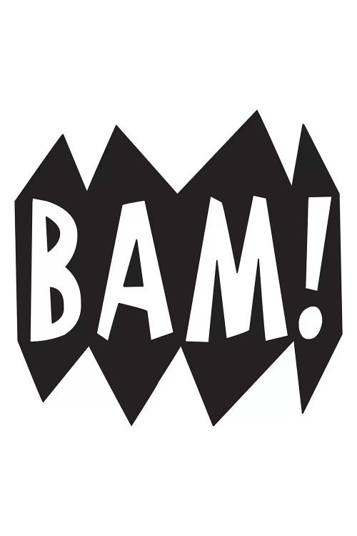 BAM! Black by Pixy Paper wall art