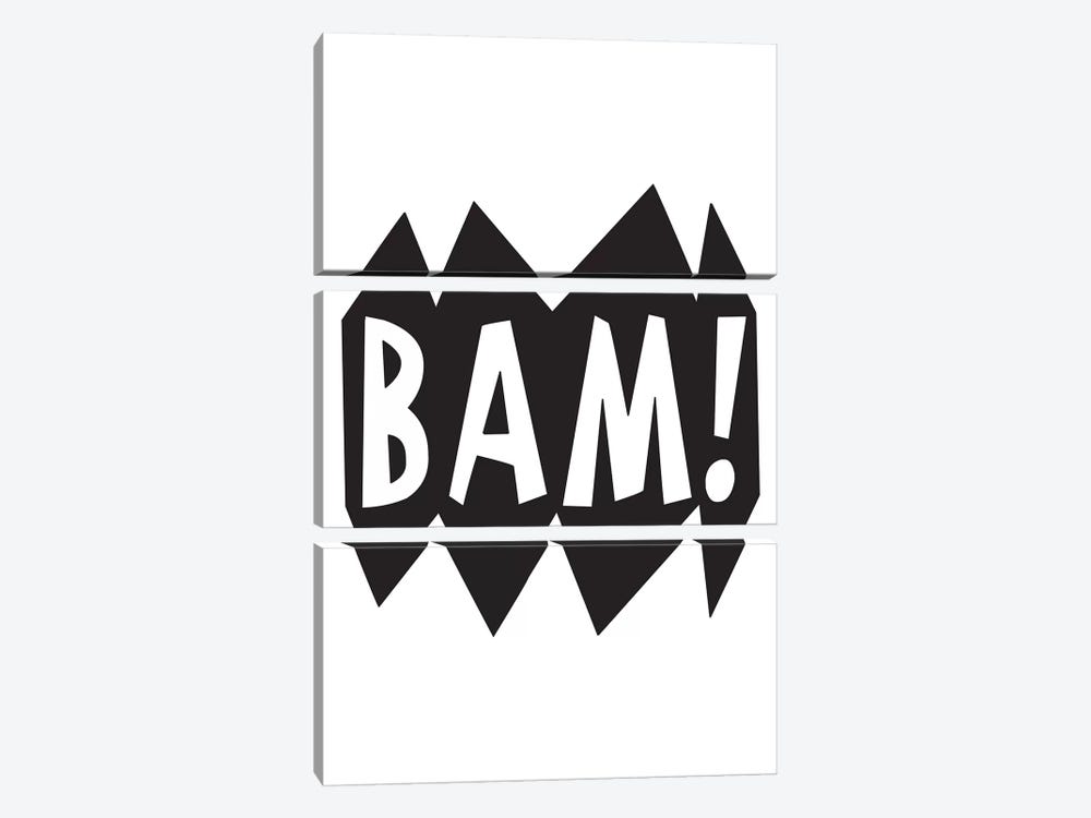 BAM! Black by Pixy Paper 3-piece Canvas Wall Art