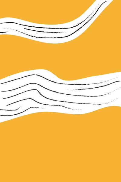 Yellow Lines Neon Funk by Pixy Paper art print