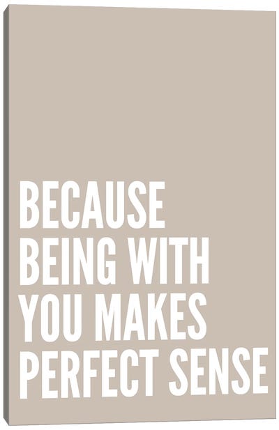 Because Being With You Stone Canvas Art Print - Pixy Paper