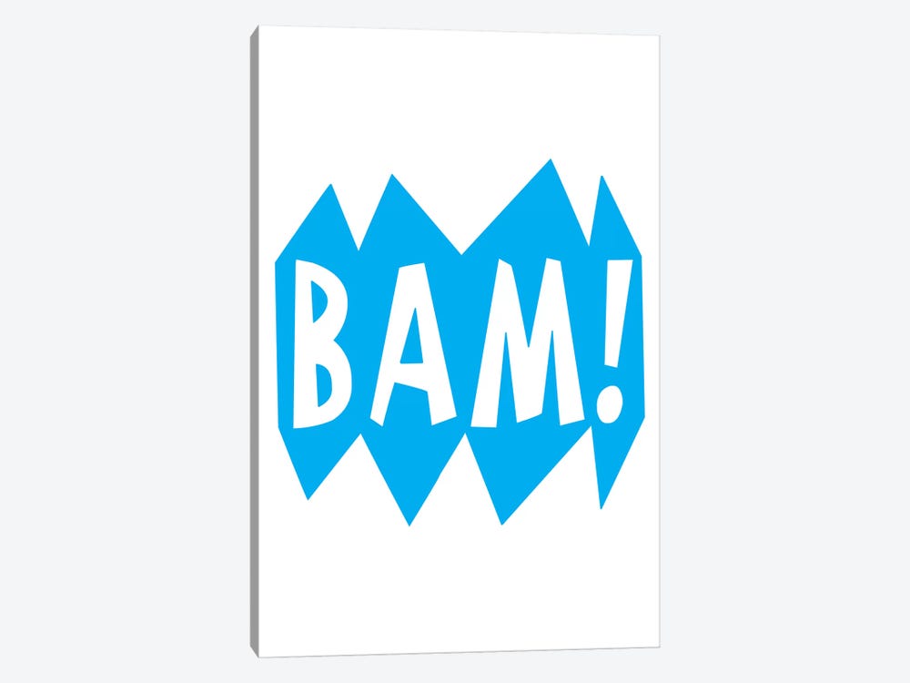 BAM! Blue 1-piece Canvas Art