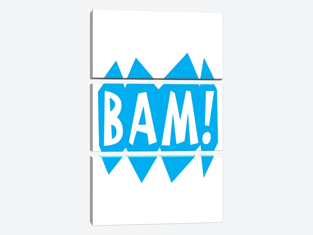 BAM! Blue by Pixy Paper 3-piece Canvas Art
