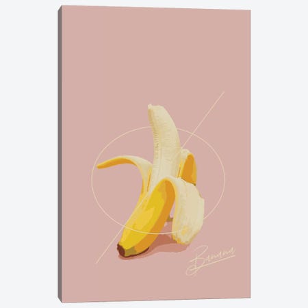 Banana Summer Canvas Print #PXY61} by Pixy Paper Canvas Wall Art