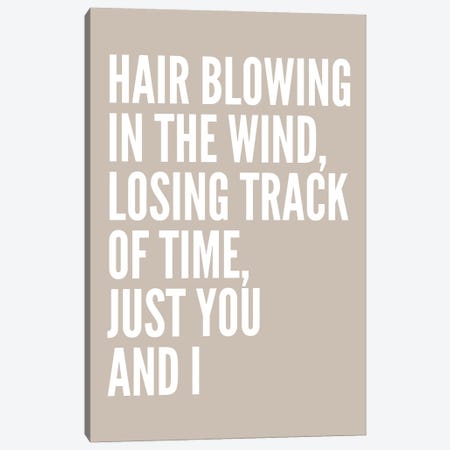 Hair Blowing In The Wind Stone Canvas Print #PXY624} by Pixy Paper Art Print