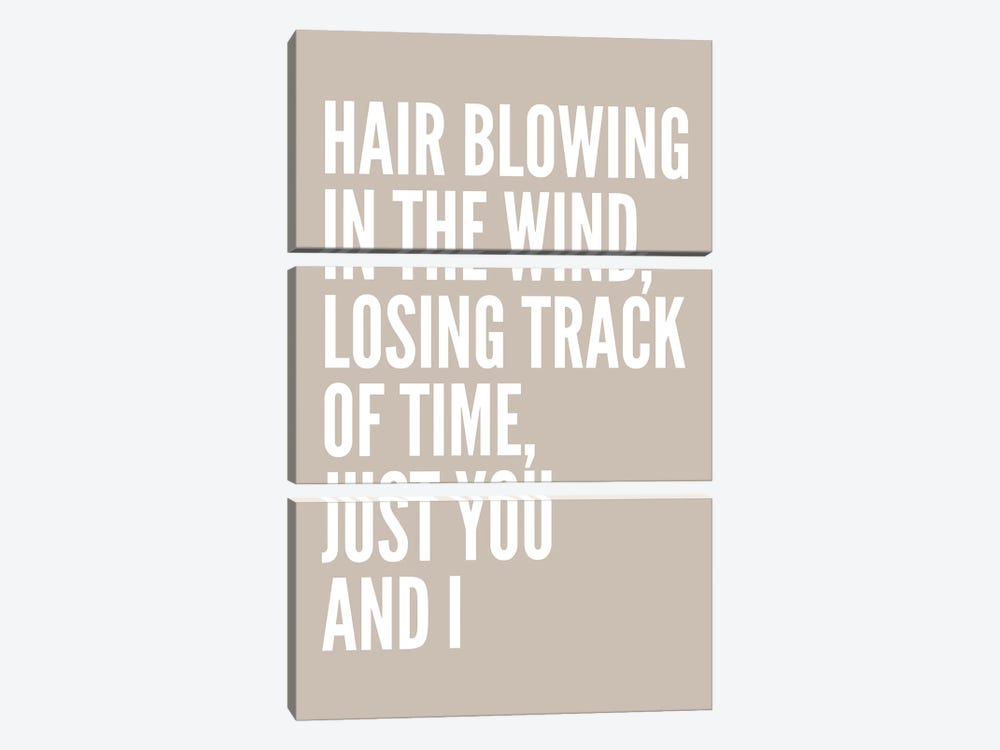 Hair Blowing In The Wind Stone by Pixy Paper 3-piece Canvas Artwork