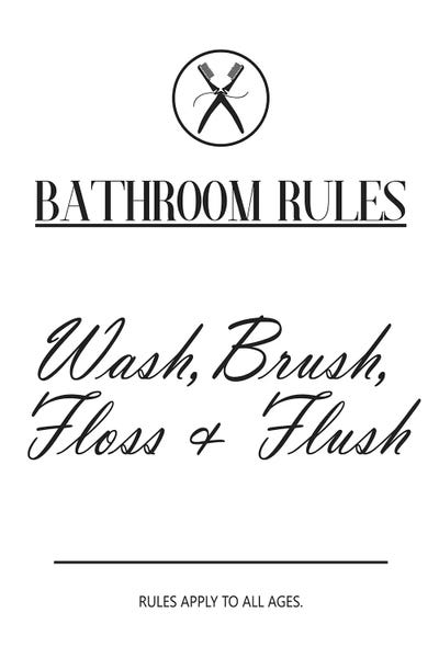 Kids Bathroom: Bathroom Rules by Pixy Paper