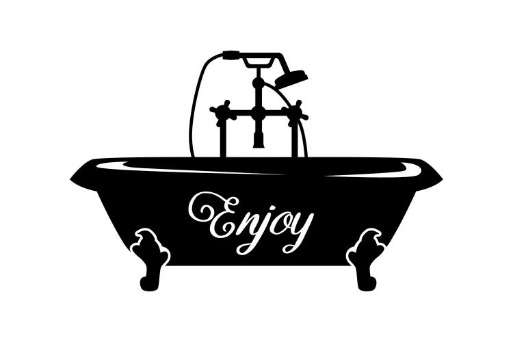 Bathtub Enjoy by Pixy Paper wall art