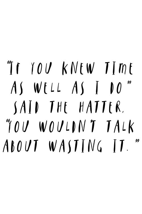 Mad Hatter Quote White