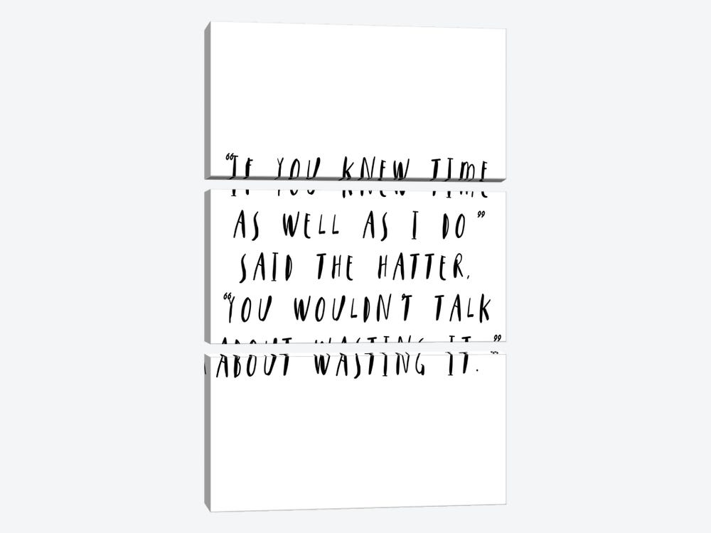 Mad Hatter Quote White by Pixy Paper 3-piece Art Print