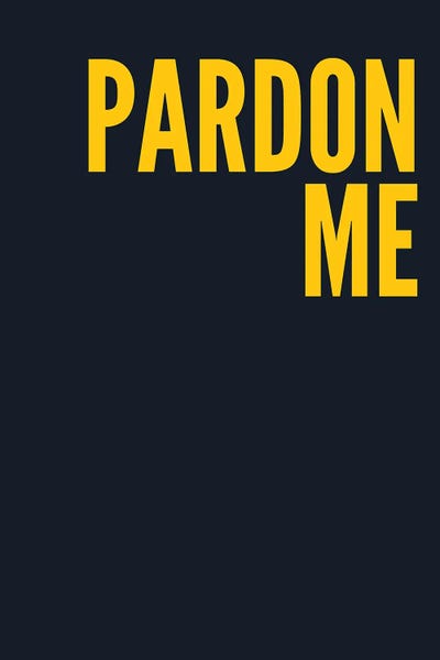Bold Statements: Pardon Me Navy And Yellow by Pixy Paper