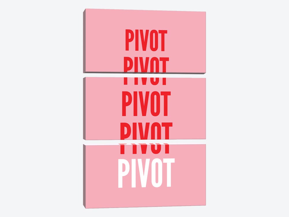 Pivot Pink by Pixy Paper 3-piece Canvas Artwork