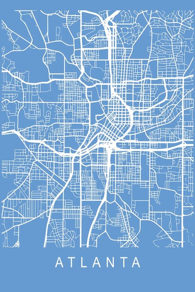 Atlanta Maps: Atlanta Map Blueprint by Pixy Paper