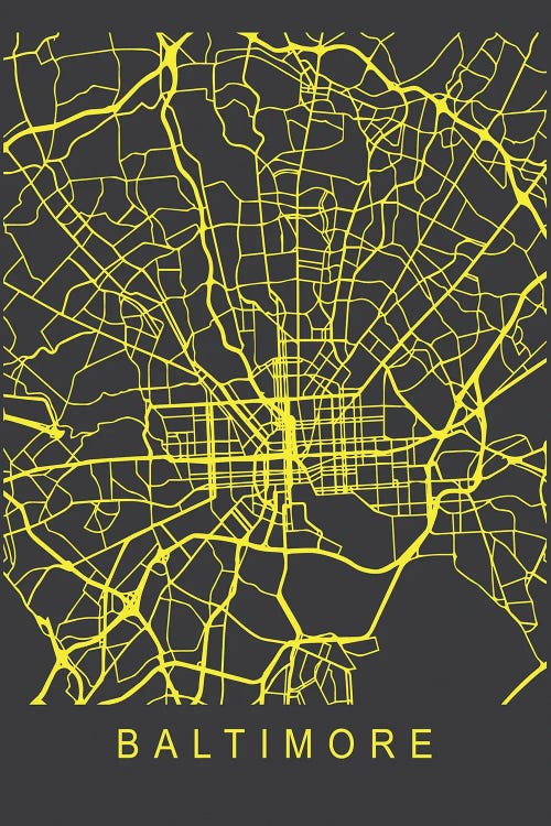 Baltimore Map Neon