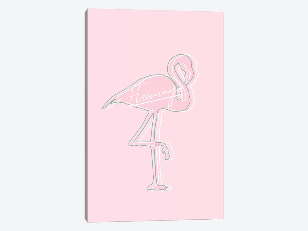 Be You Flamingo Pink by Pixy Paper 1-piece Canvas Print