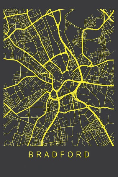 Pixy Paper: Bradford Map Neon by Pixy Paper