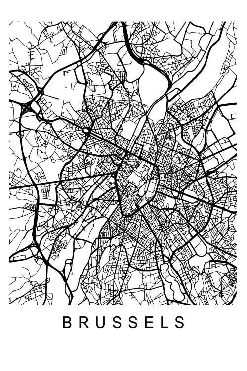 Brussels Map White