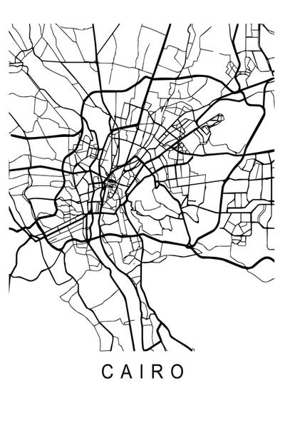 Pixy Paper: Cairo Map White by Pixy Paper