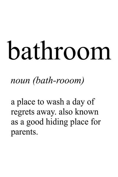 Crude Humor: Bathroom by Pixy Paper