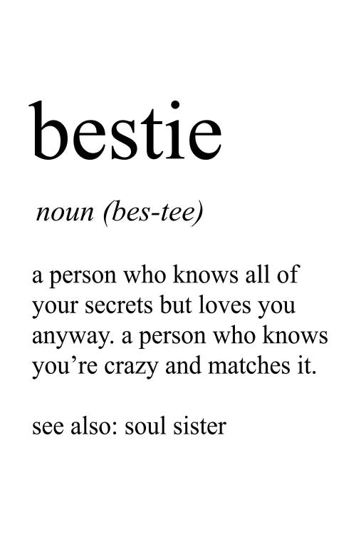Bestie by Pixy Paper wall art