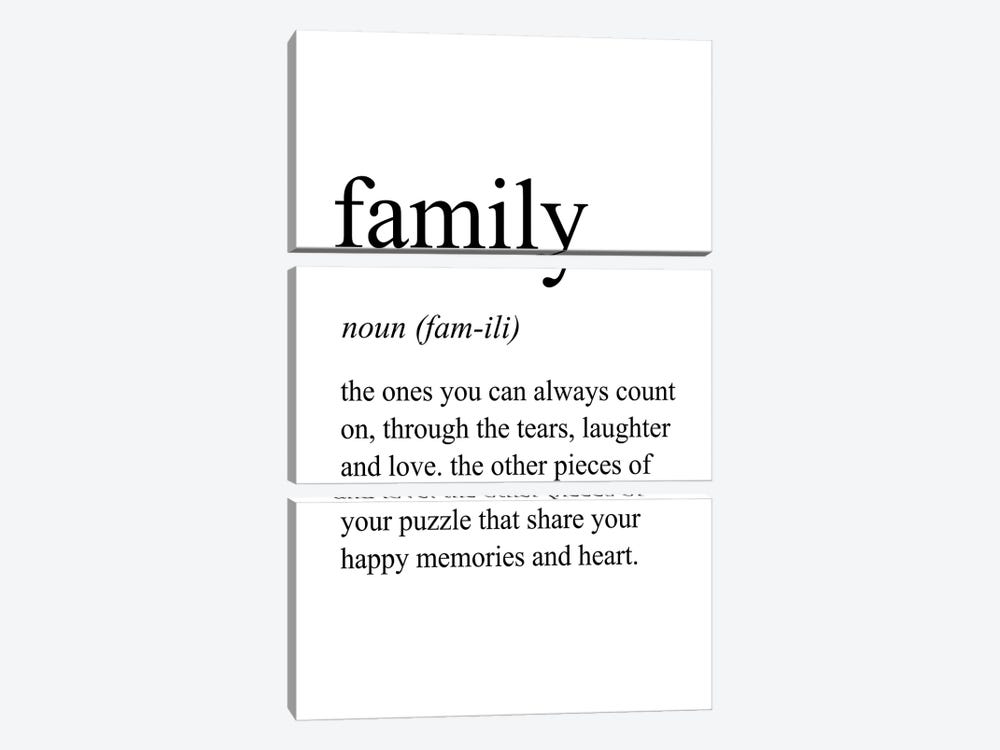 Family by Pixy Paper 3-piece Canvas Art
