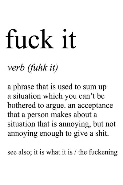 Crude Humor: Fuck It by Pixy Paper