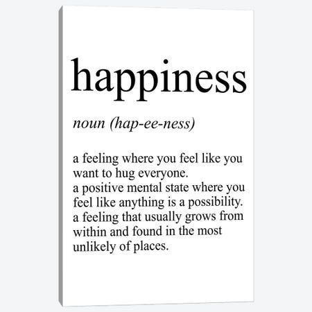 Happiness Canvas Print #PXY766} by Pixy Paper Canvas Artwork