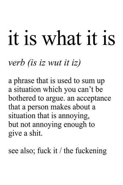 Black & White Digital Art: It Is What It Is by Pixy Paper