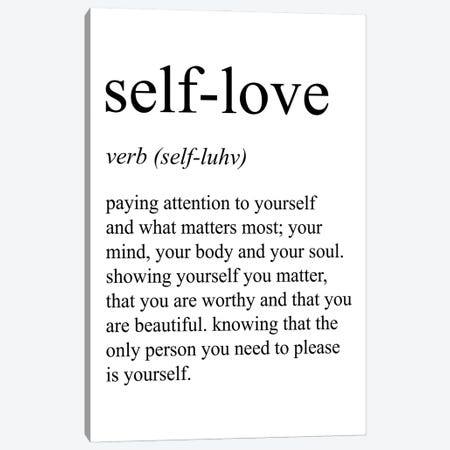 Self-Love Canvas Print #PXY776} by Pixy Paper Canvas Print