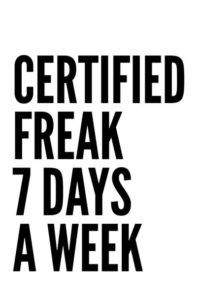 Crude Humor: Certified Freak by Pixy Paper