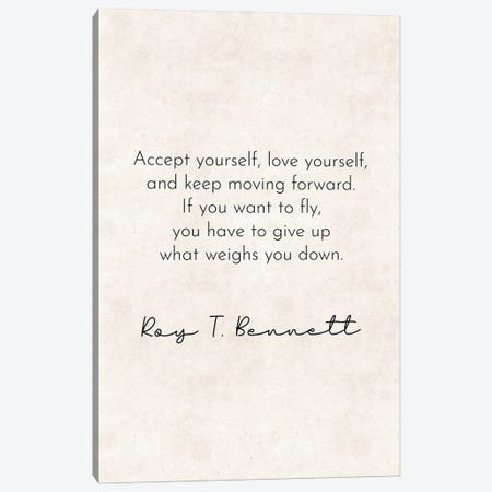 If You Want To Fly - Roy Bennett Quote Canvas Print #PXY802} by Pixy Paper Canvas Wall Art
