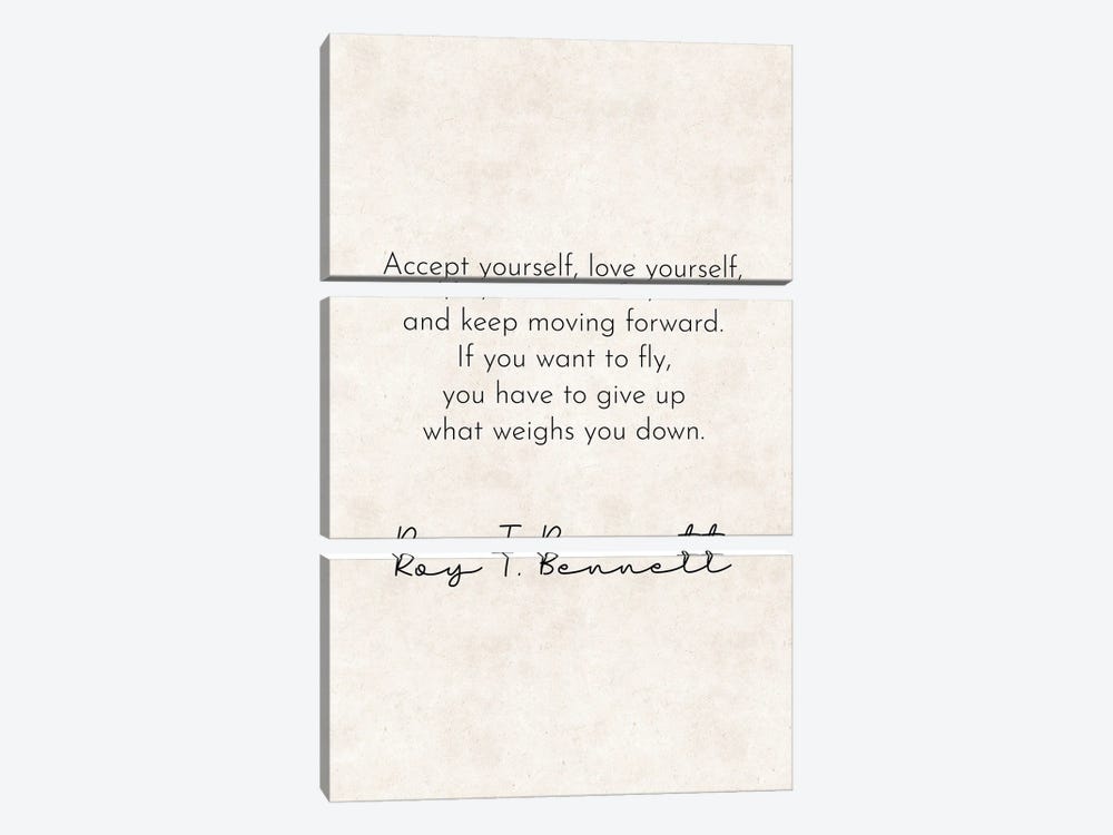 If You Want To Fly - Roy Bennett Quote by Pixy Paper 3-piece Canvas Art Print