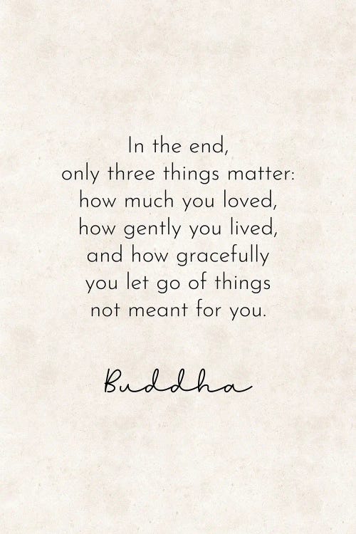 In The End - Buddha Quote