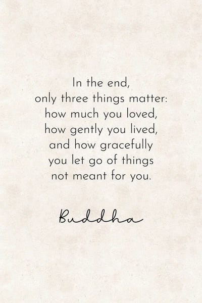 Romantic Bedroom (Love): In The End - Buddha Quote by Pixy Paper