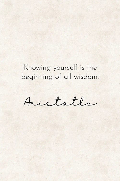 Knowing Yourself - Aristotle Quote